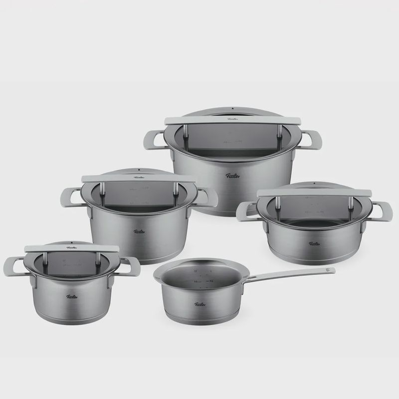 Fissler Phi Collection Pannenset met Glasdeksels, 5-delig