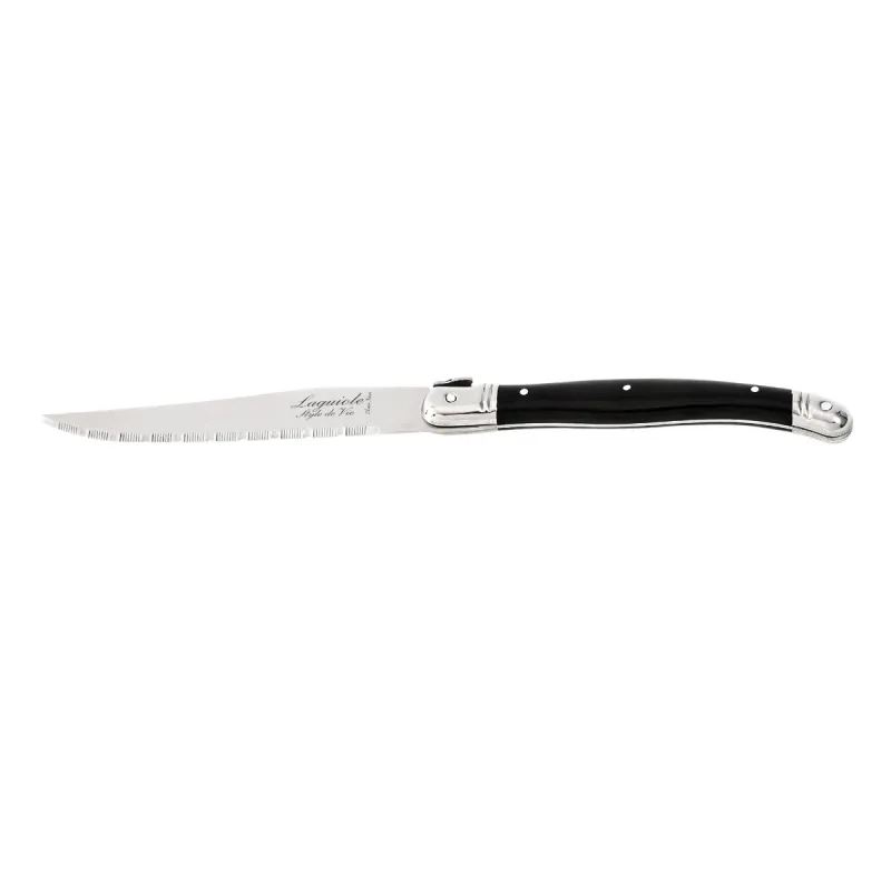 Laguiole Style de Vie Steakmessen Premium Line - Set van 6 - Zwart