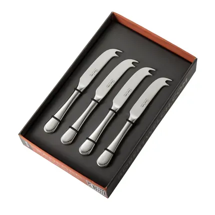 Radford set van 4 kleine kaasmessen uit rvs 14.8cm