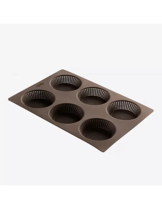 Lekue bakvorm silicone voor 6 ronde broodjes Ø 8cm H 2cm