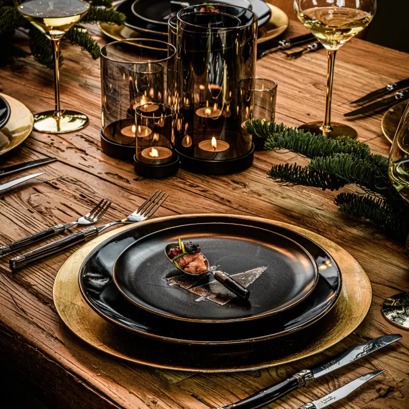 Laquiole  Style de Vie Amuse Lepels Premium Line - Set van 6 - Zwart