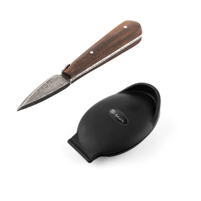 Laguiole Style de Vie Oester Geschenkset Luxury Line - Wengé Zwart Stonewash