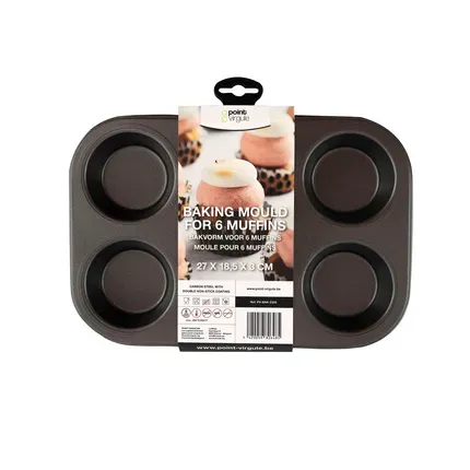Point Virgule Bakvorm met anti-aanbaklaag  - 6 muffins