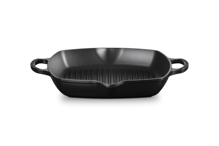 Le Creuset Grilpan vierkant hoog zwart