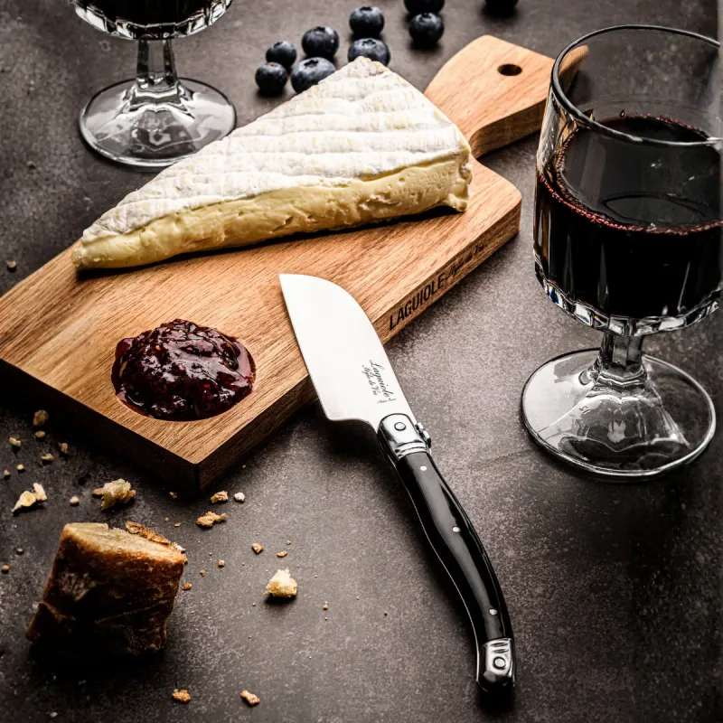 Santoku Kaasmes Premium Line met Serveerplank - Acacia