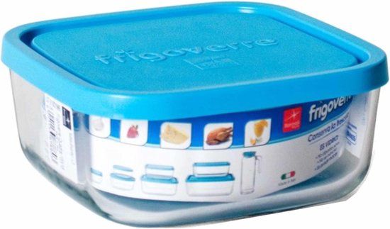 Bormiolli Frigoverre voorraaddoos met deksel 22 x 22 cm