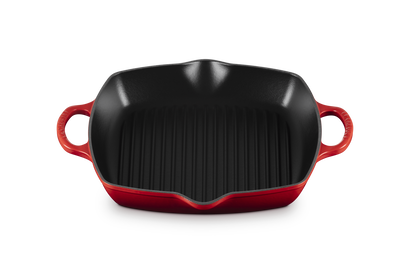Le Creuset grilpan vierkant hoog rood