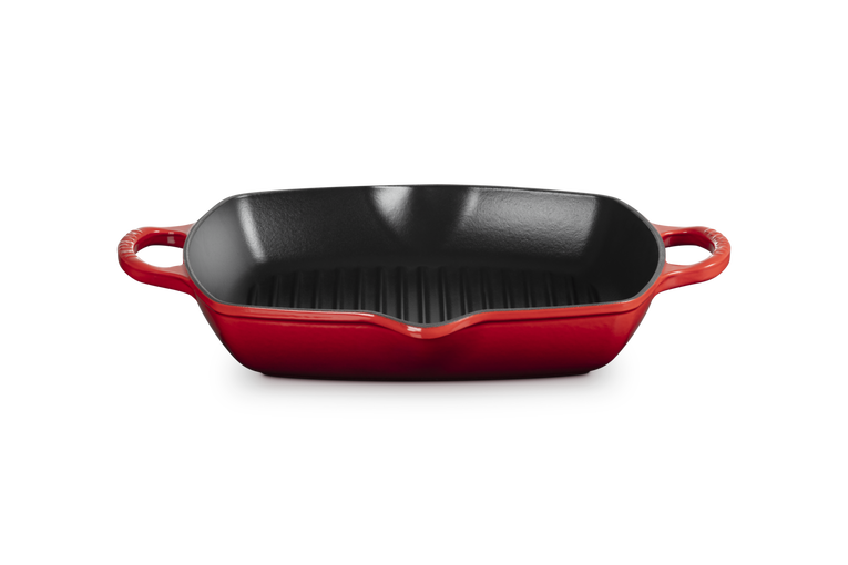 Le Creuset grilpan vierkant hoog rood