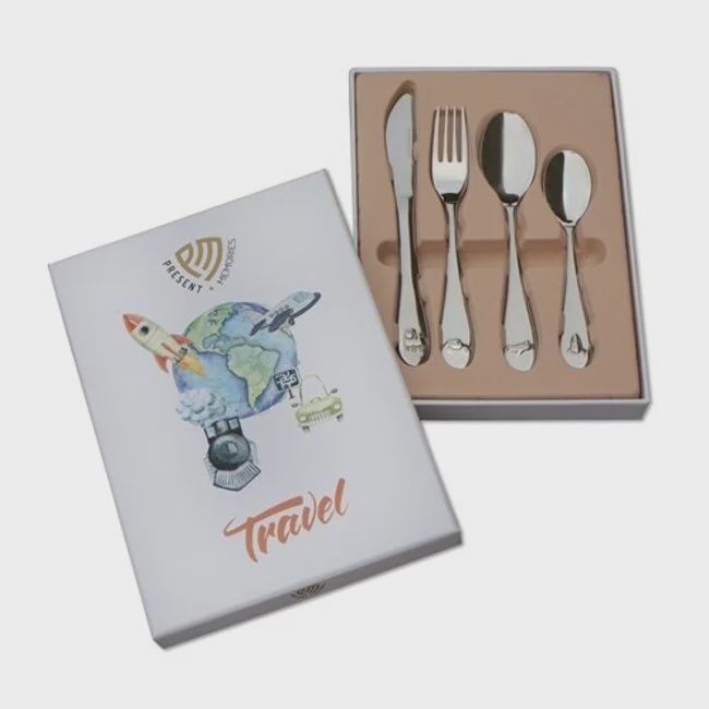 PM Kinderbestek 4-delig Travel RVS 18/10