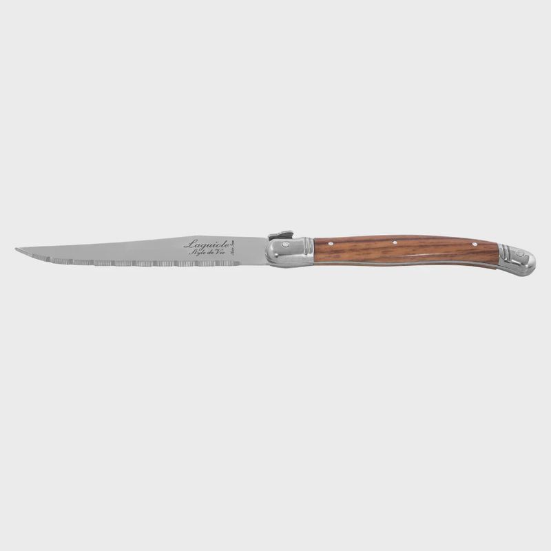 Laguiole Steakmessen Premium Line set 6 st. - Hout