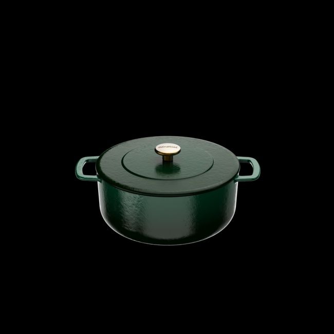 COMBEKK Dutch Oven 24cm Enameled Recyc Cast Iron Holly Green