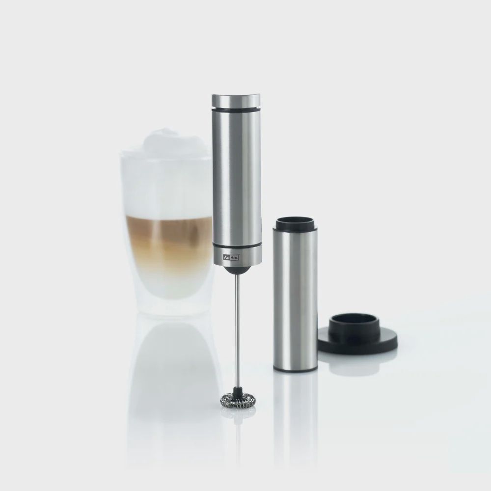 AdHoc  Moro elektrische melk- opschuimer, oplaadbaar-zilver