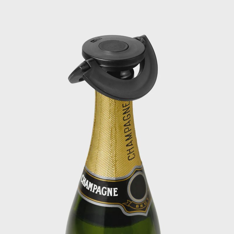 AdHoc Gusto mousserende wijn/champagne stop-zwart