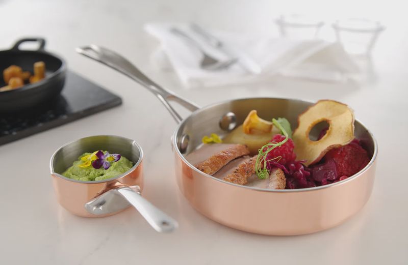 Hendi Steelpannetje met schenktuit 75x40mm-3-ply
