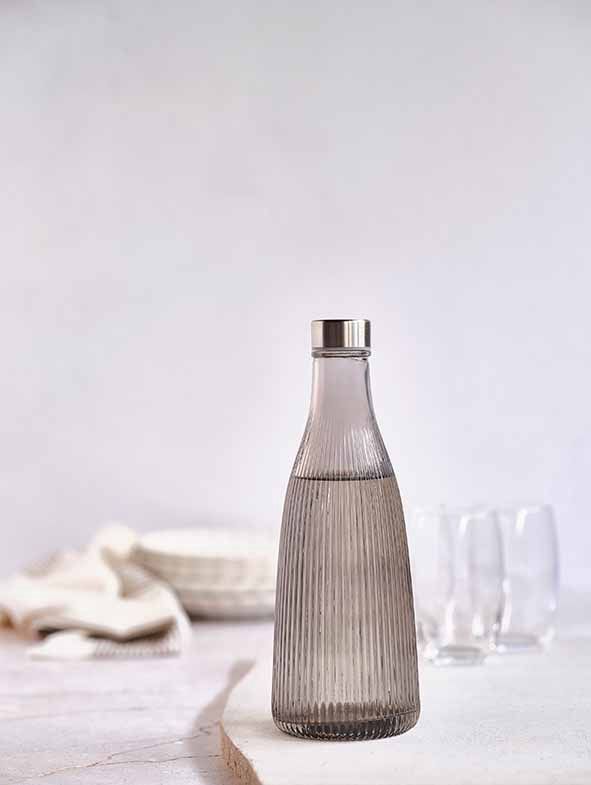 Cosy en Trendy Atla Fles met deksel1 liter- Smokey Grey