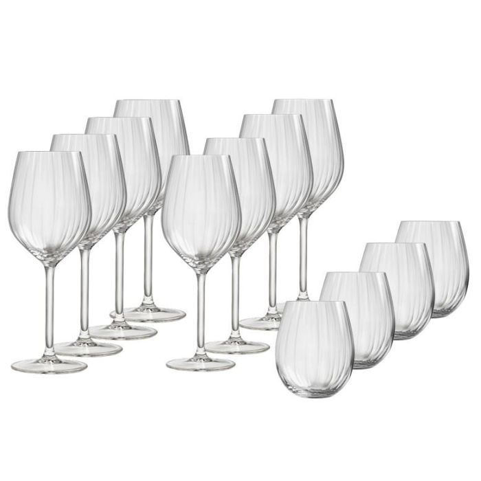 Royal Leerdam PLisse glazenset  12-delig