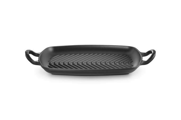 Le Creuset Grillplaat Rechthoekig Laag in Geëmailleerd Gietijzer matzwart 30cm