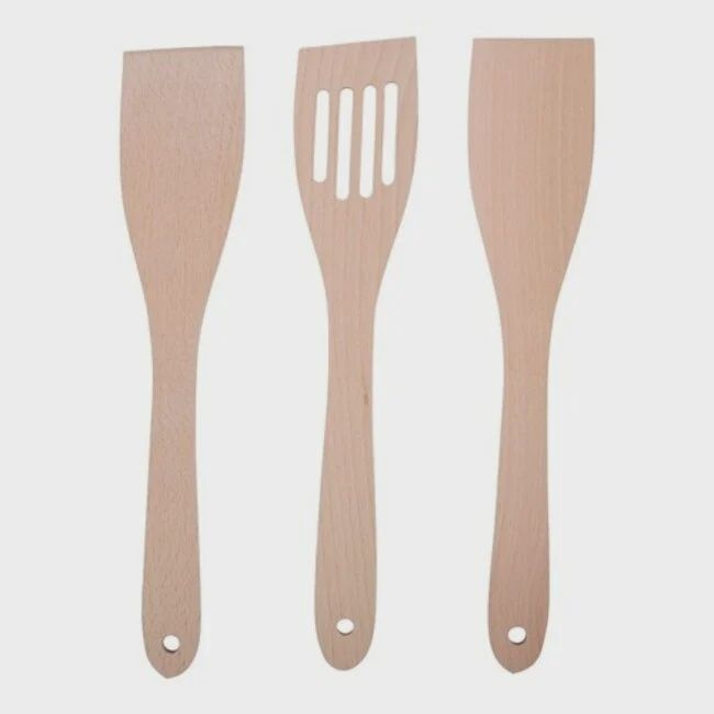 Basic Culinair Spatelset - 3-delig - 30cm - Beukenhout