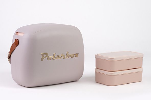 Polarbox 6 liter met 2 lunchboxen Perla goud