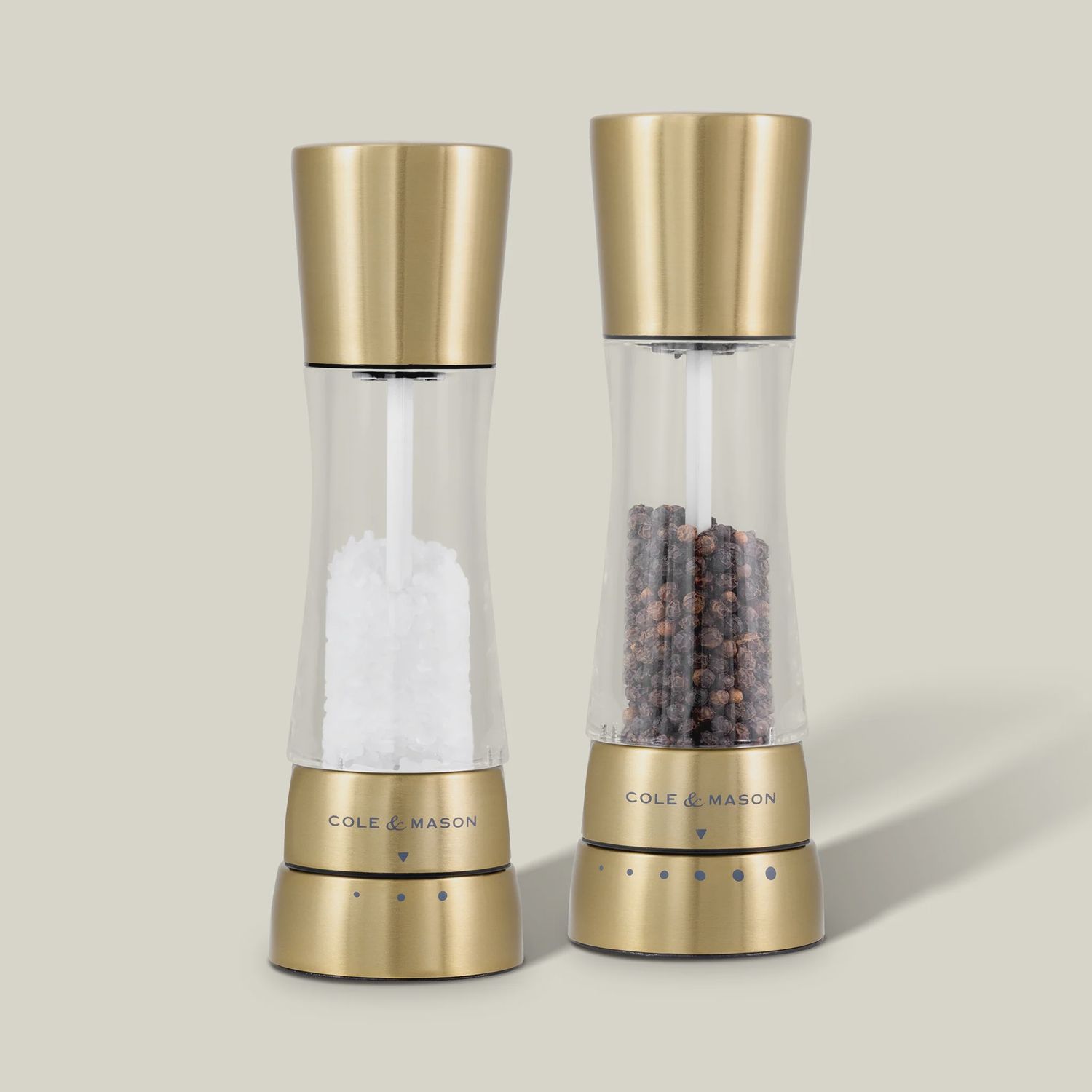 Cole en Mason  Derwent Gold Salt &amp; Pepper set