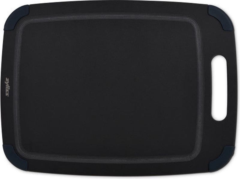 Zyliss Houtvezel Snijplank met sapgeul -37 x 28 cm -zwart