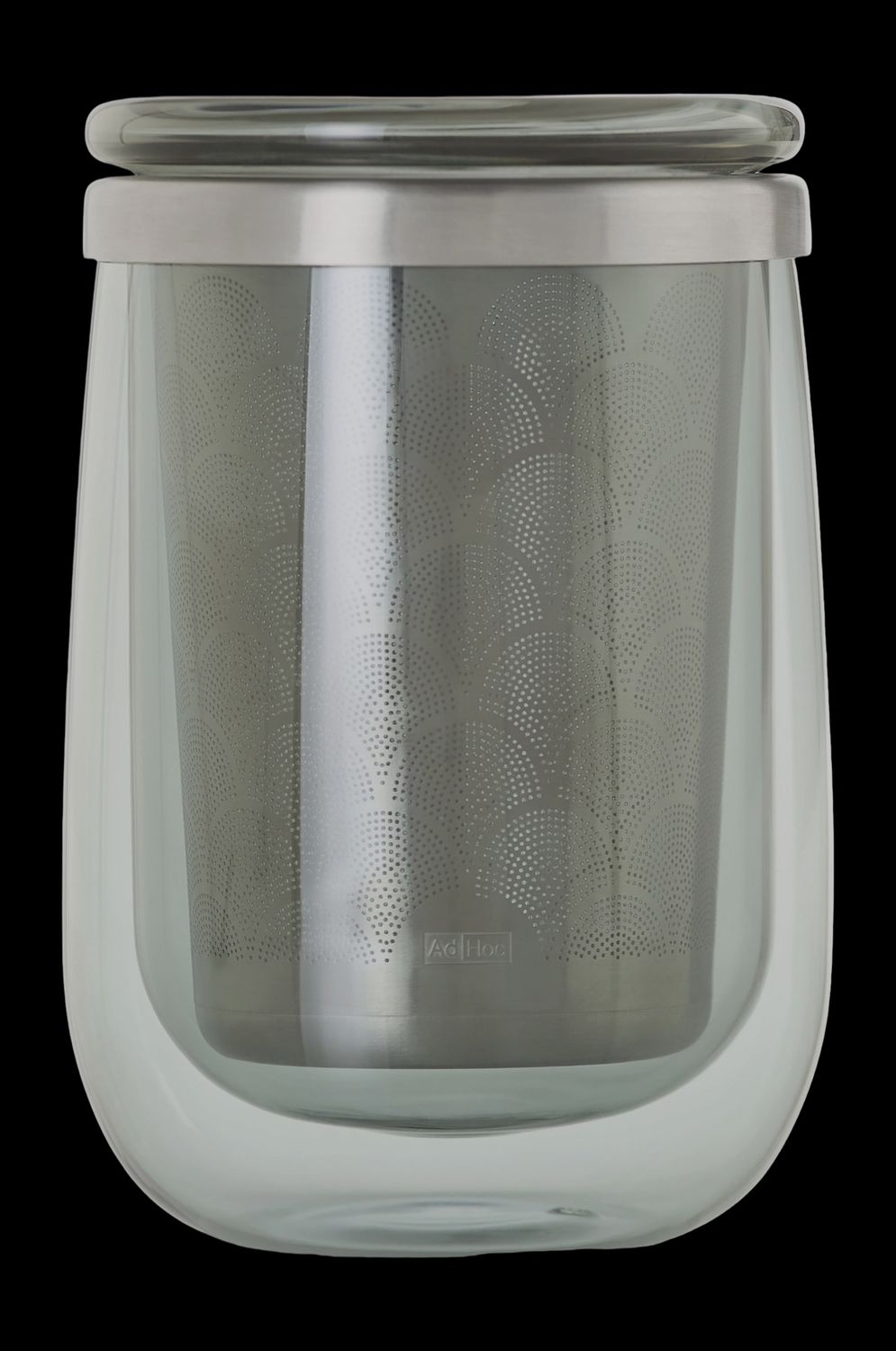 AdHoc  Fusion Theeglas met filter - 400 ml - Grijs