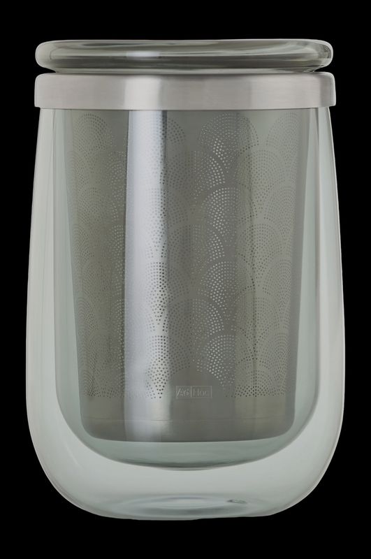 AdHoc  Fusion Theeglas met filter - 400 ml - Grijs
