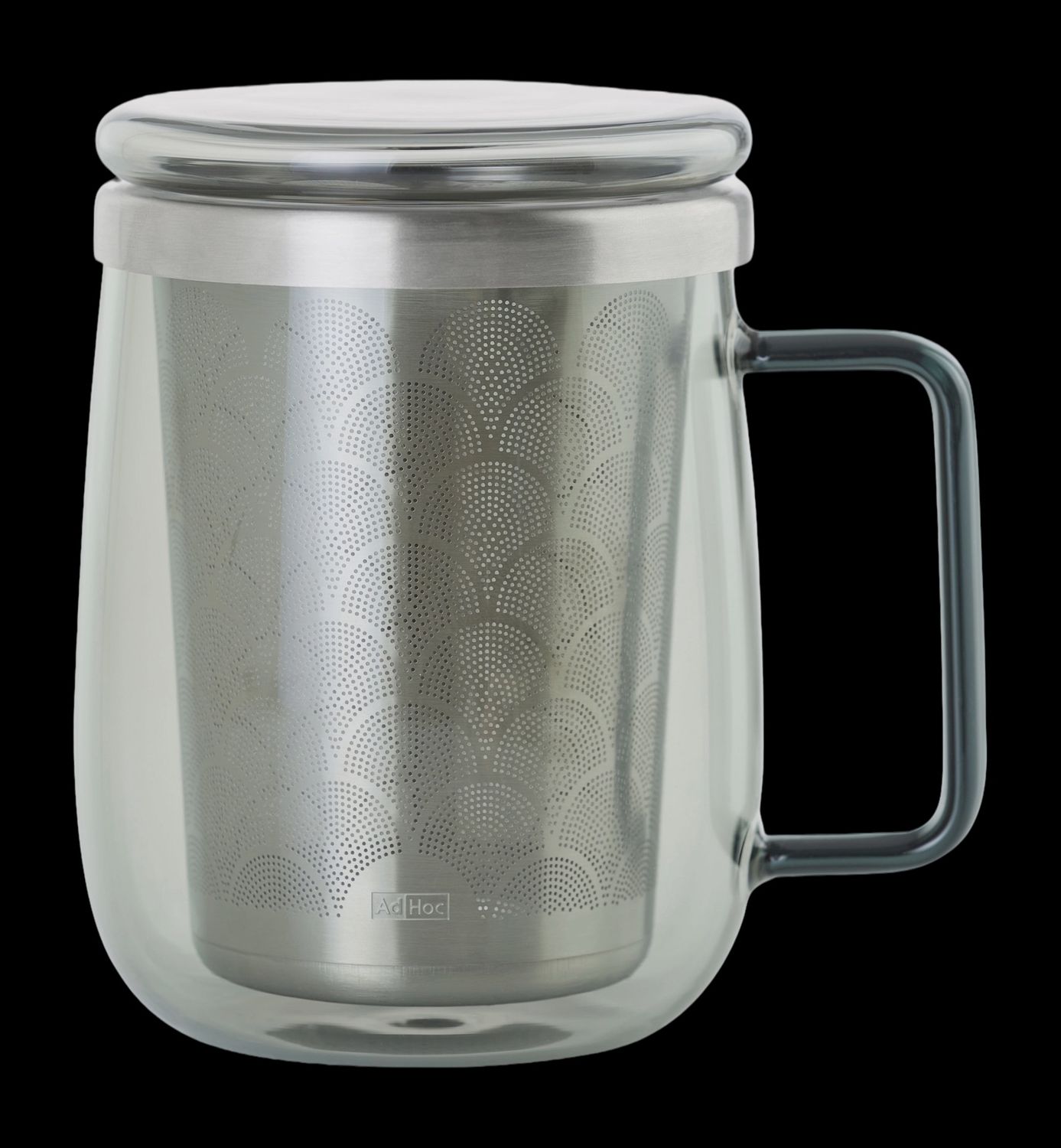 AdHoc Yuna Theeglas met filter  560 ml, Grijs