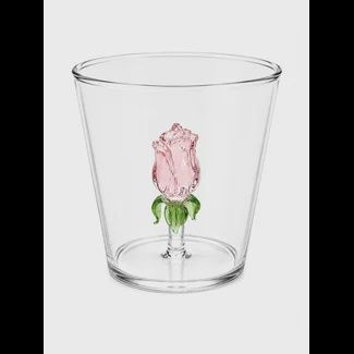 Basic Culinair drinkglas met roos