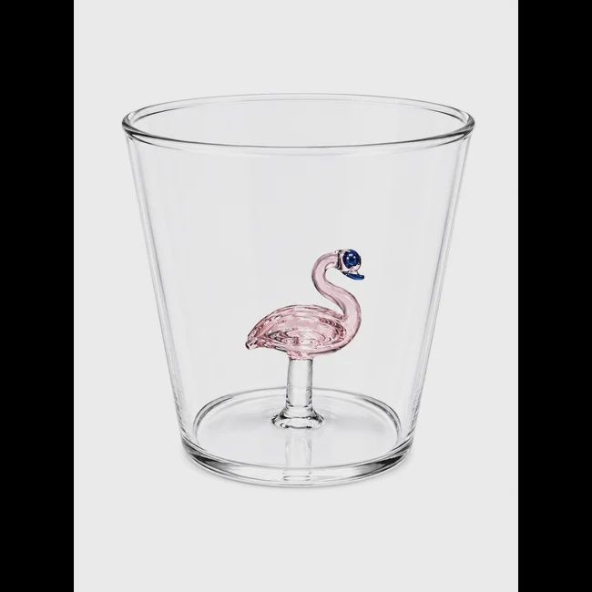 Basic Culinair drinkglas met flamingo