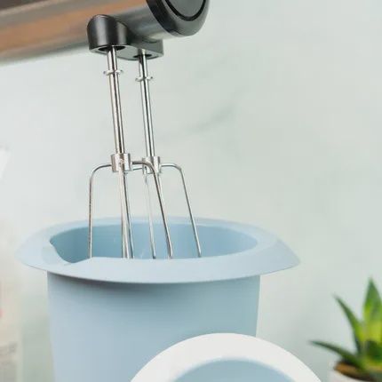 Westmark mengkom met antispatdeksel blauw/wit 1 liter