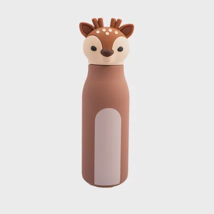 Dotz Kinder Drinkfles met rietje rvs 350ml Milo Hertje