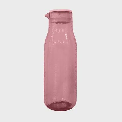 Point Virgule Karaf uit transparant rPET met deksel Dusty Pink 1L
