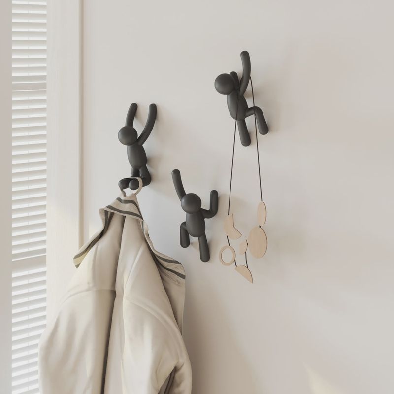 Umbra Buddy wandhaken, set van 3 zwart