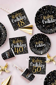 PAW servet Gold Birthday 40  - 20 stuks