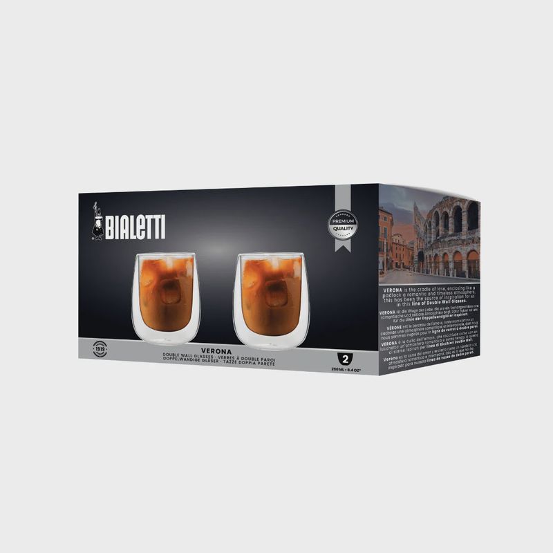 Bialetti Verona dubbelwandige glazen  250 ml 2 stuks