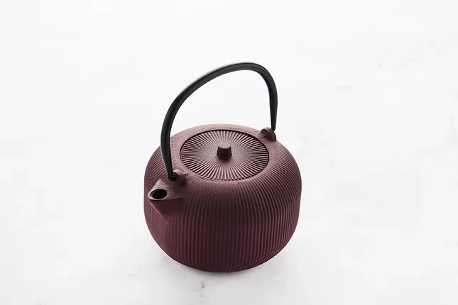 Point Virgule Theepot uit gietijzer met interne emaillaag 1L Vintage Maroon