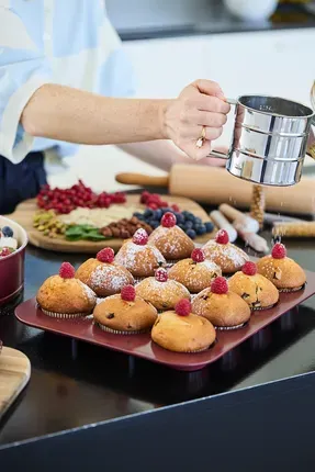 Point Virgule 6 mini cupcakevormen uit platinum silicone