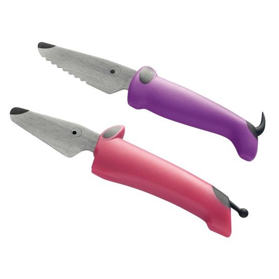 Kuhn Rikon Kindermessen set 2 dlg. hond roze/paars