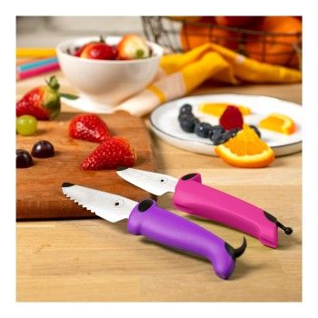 Kuhn Rikon Kindermessen set 2 dlg. hond roze/paars