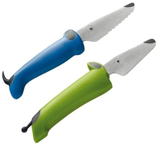 Kuhn Rikon Kindermessen set 2 dlg. hond blauw/groen