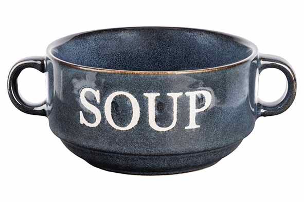 Cosy en Trendy Soepkom  Blauw - 45CL