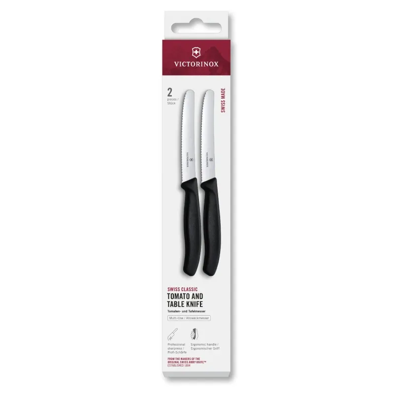 Victorinox tomaten/tafelmes kartel zwart 2 stuks