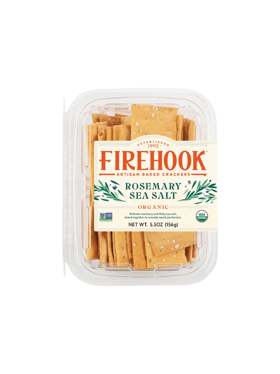 Firehook Organic Rosemary Sea Salt Crackers