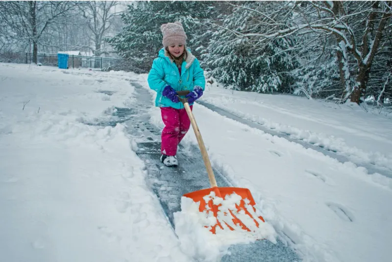 Kids Snow Shovel - Wood Handle 12"