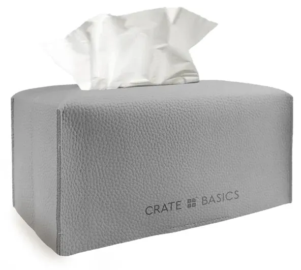 space gray large tissue box sleeve