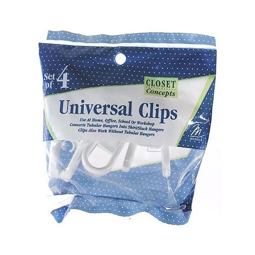 Merrick C8944A-CL24 Universal Hanger Grip Clip  Plastic  White