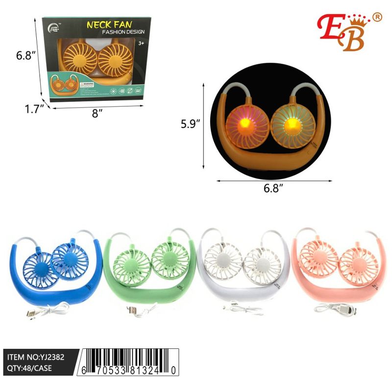 LED NECK FAN asst color