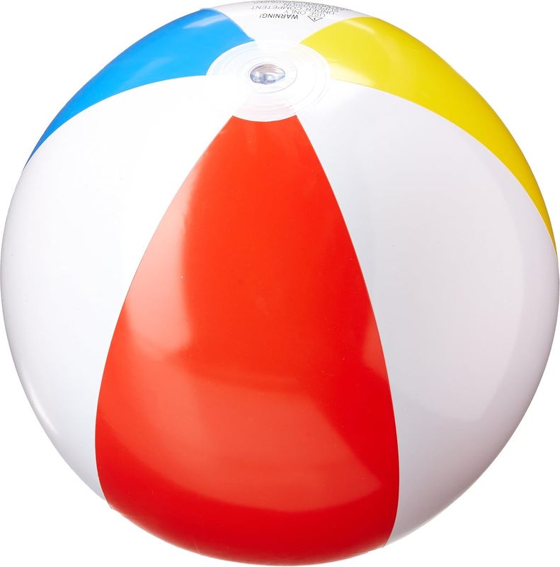 BEACH BALL MULT CLR 20&quot;