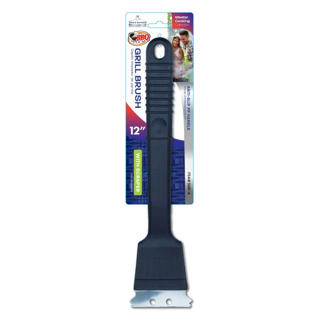 BBQ Grill Brush w Long Handle 12&quot;